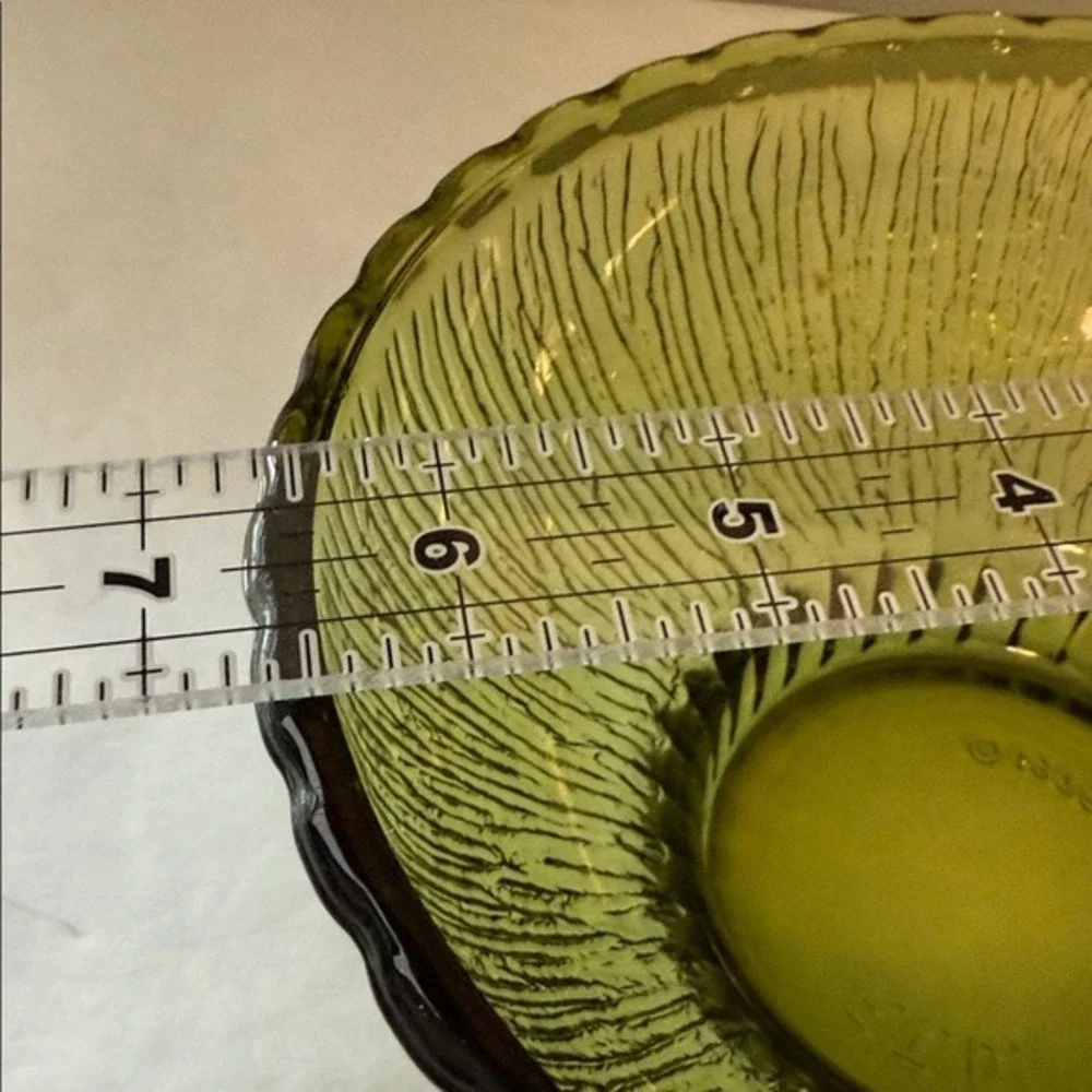 Olive‎ Green Glass Food Storage Bowl